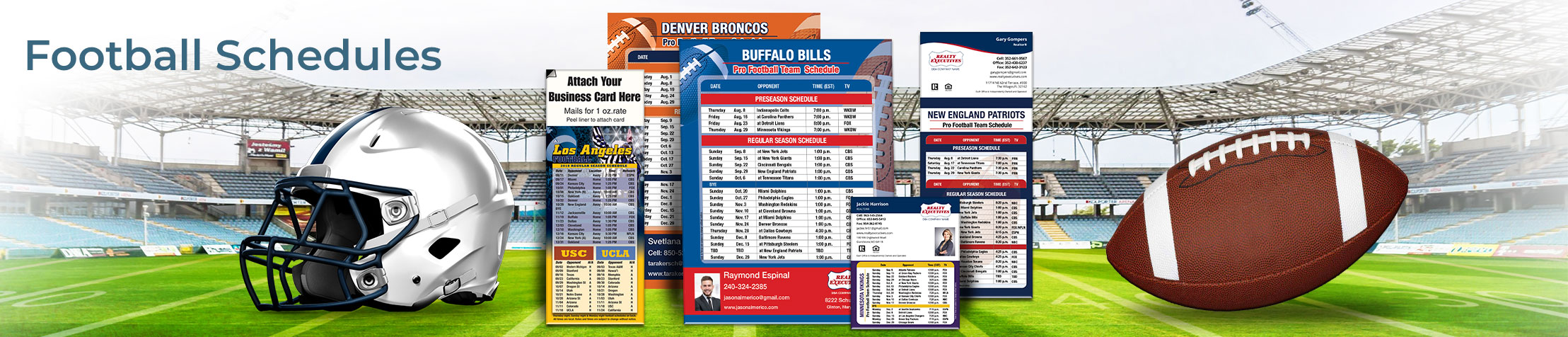 Realty Executives Real Estate Football Schedules - REI personalized football schedules | BestPrintBuy.com