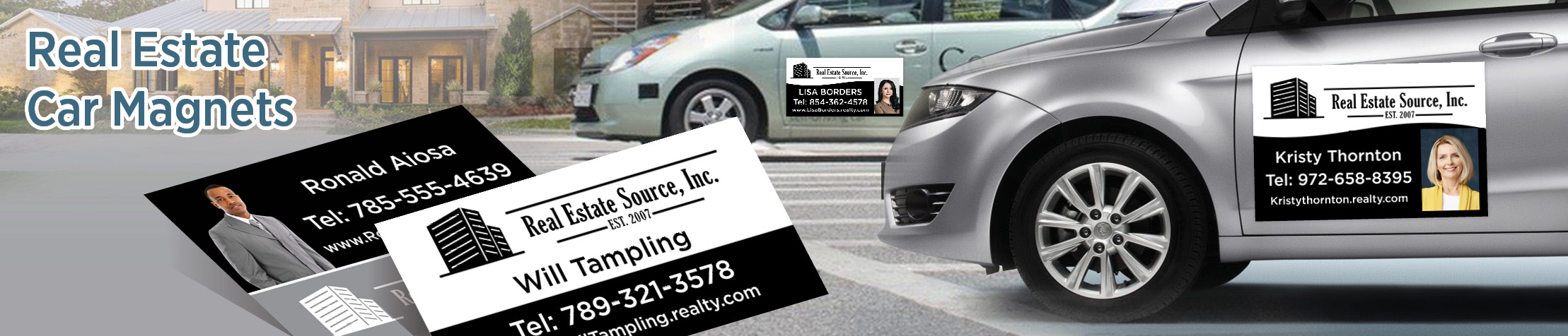 Real Estate Source Inc Real Estate Car Magnets - Custom car magnets for realtors, with or without photo | BestPrintBuy.com