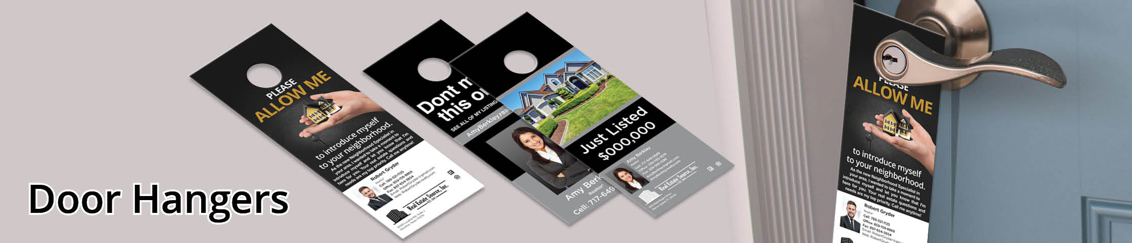 Real Estate Source Inc Real Estate Door Hangers - Real Estate Source Inc Door Knockers for Realtors | BestPrintBuy.com