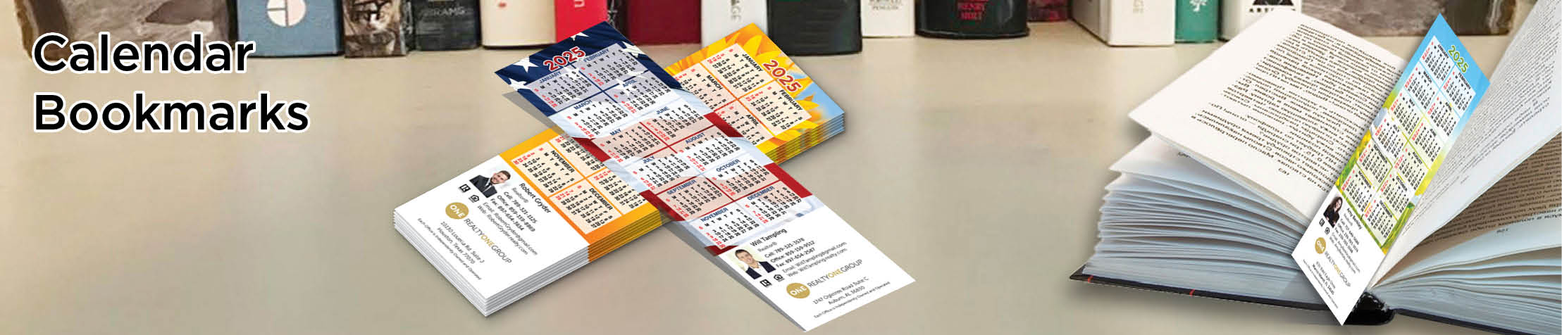 Realty One Group Real Estate Calendar Bookmarks - Realty One Group  2025 calendars printed on book markers | BestPrintBuy.com