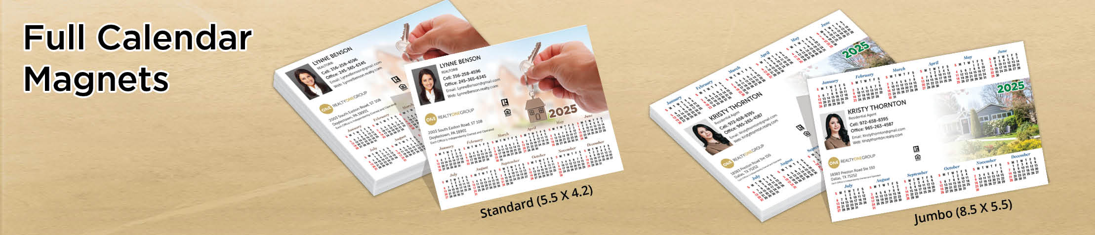 Realty One Group Real Estate Full Calendar Magnets - Realty One Group 2025 calendars in Standard or Jumbo Size | BestPrintBuy.com