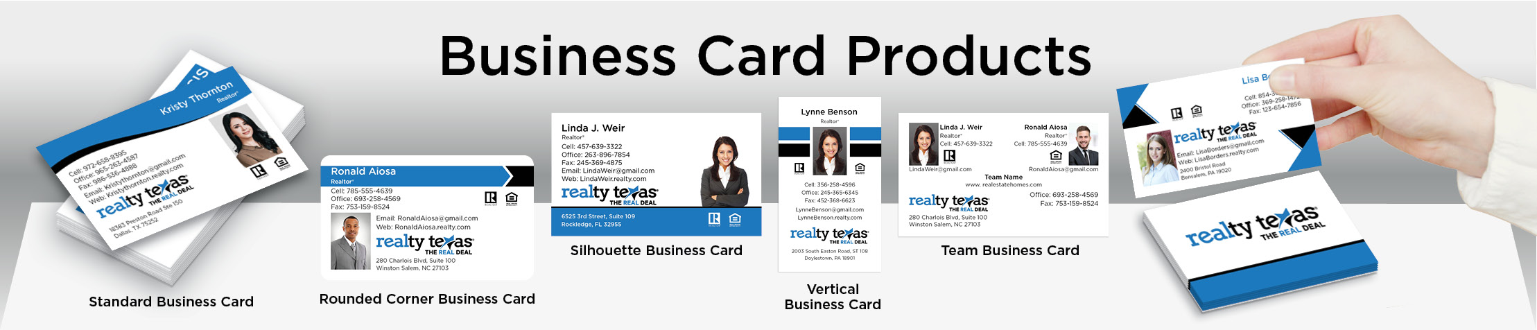 Realty Texas Real Estate Business Card Products - Realty Texas  - Unique, Custom Business Cards Printed on Quality Stock with Creative Designs for Realtors | BestPrintBuy.com