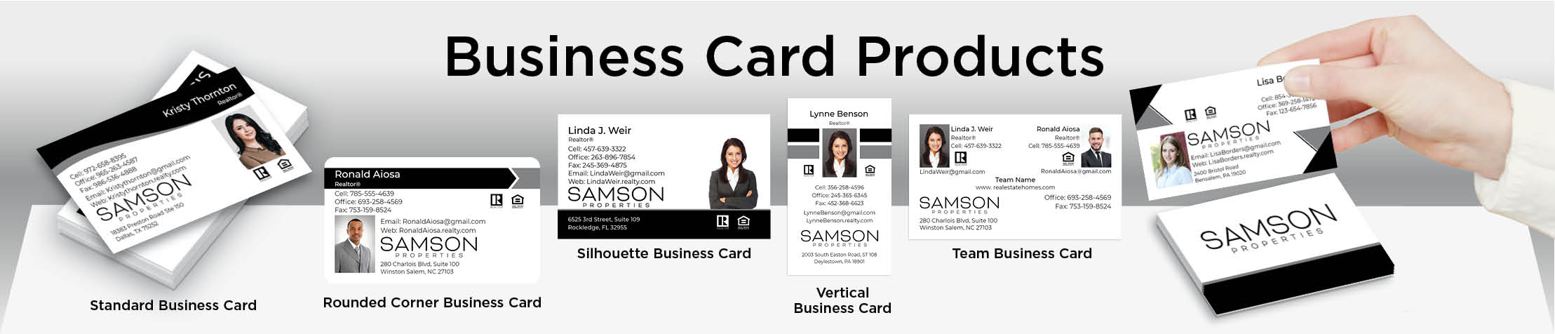 Samson Properties Real Estate Business Card Products - Samson Properties  - Unique, Custom Business Cards Printed on Quality Stock with Creative Designs for Realtors | BestPrintBuy.com