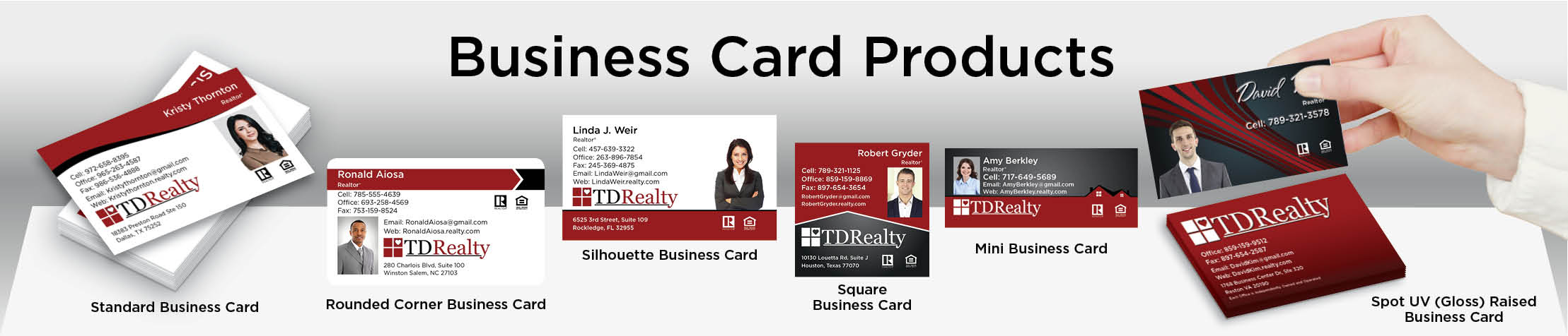 TDRealty Real Estate Business Card Products - TDRealty  - Unique, Custom Business Cards Printed on Quality Stock with Creative Designs for Realtors | BestPrintBuy.com