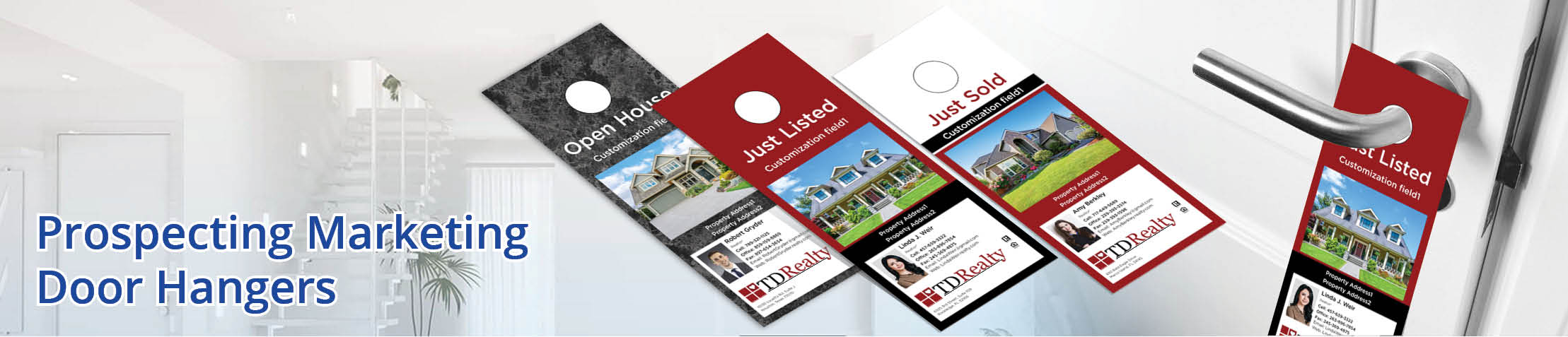 TDRealty Property Marketing Door Hangers - TDRealty Door Knockers for Realtors | BestPrintBuy.com