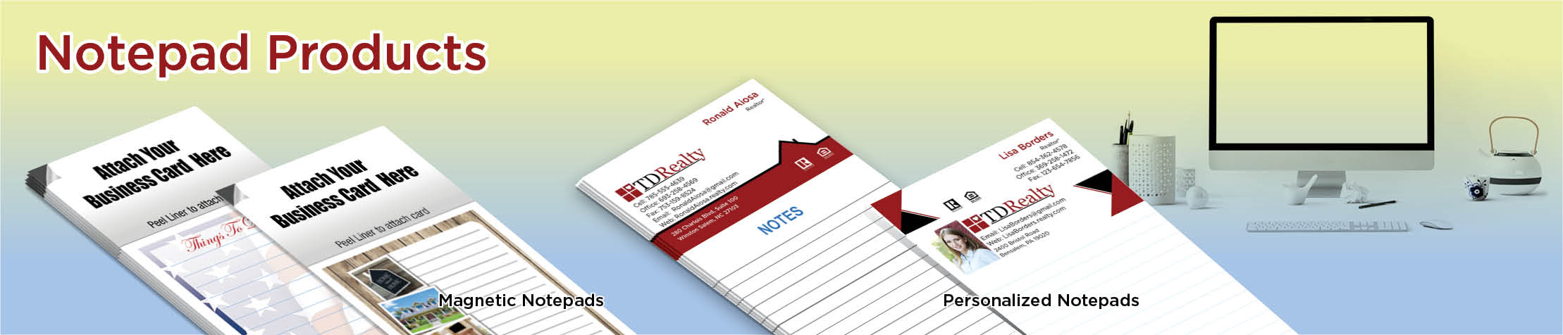 TDRealty Real Estate Notepads - custom stationery and marketing tools, magnetic and personalized notepads | BestPrintBuy.com