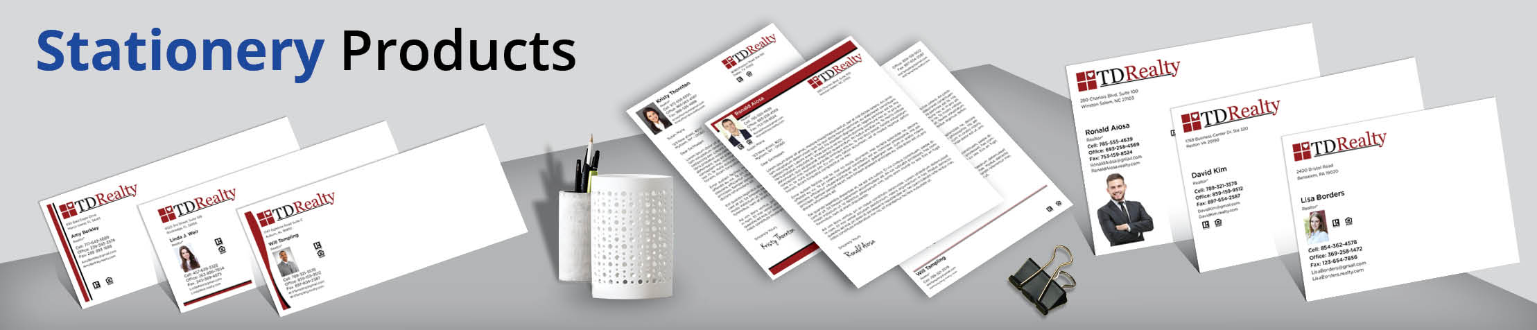 TDRealty Real Estate Stationery Products - Custom Letterhead & Envelopes Stationery Products for Realtors | BestPrintBuy.com