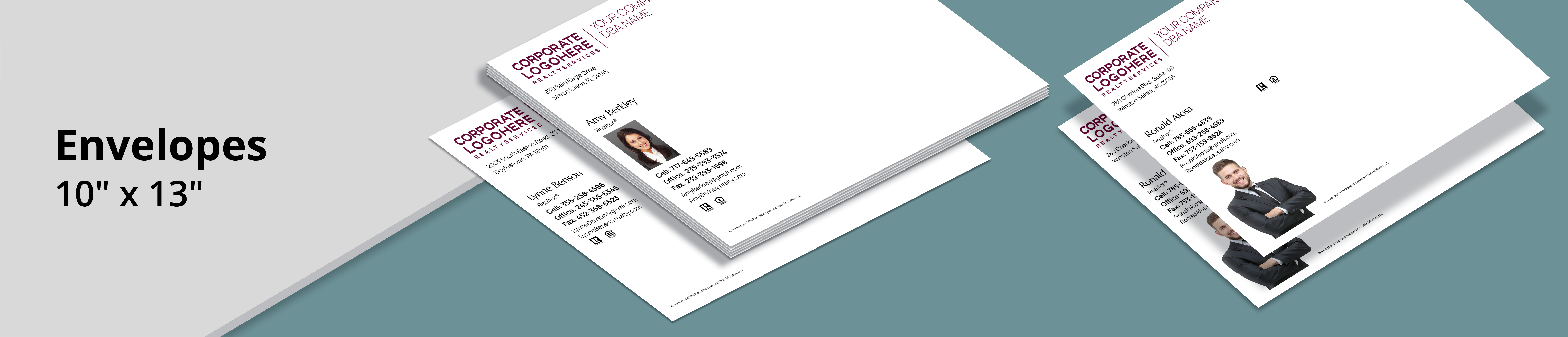 Berkshire Hathaway Real Estate 10 X 13 Envelopes - Berkshire Hathaway  10 x 13 document envelopes for Realtors, real estate envelope templates | BestPrintBuy.com