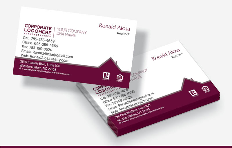 Berkshire Hathaway Real Estate Ultra Thick Business Cards Without Photo - Berkshire Hathaway  - Luxury, Thick Stock Business Cards with a Matte Finish for Realtors | BestPrintBuy.com