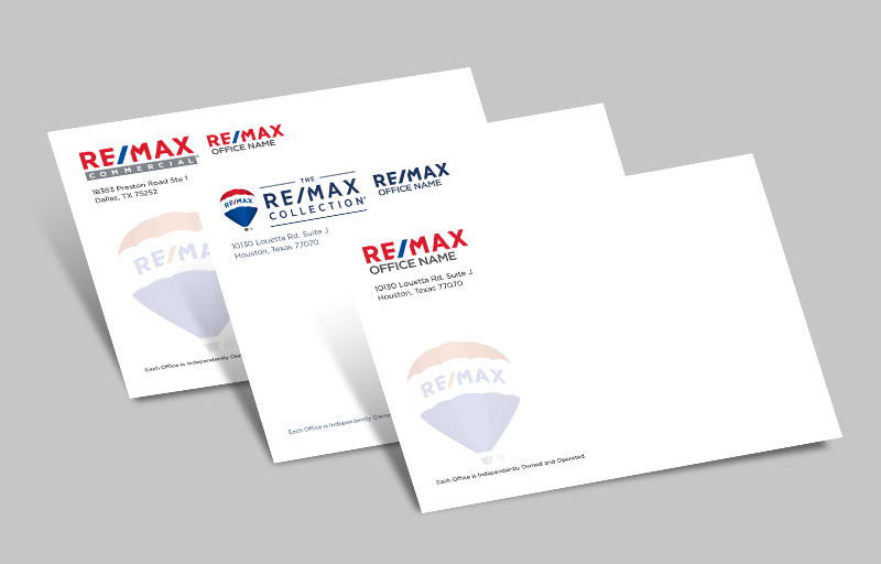 RE/MAX Real Estate Office A2 Envelopes - remax Approved Vendor custom stationery, A2 Standard envelopes for realty offices | BestPrintBuy.com